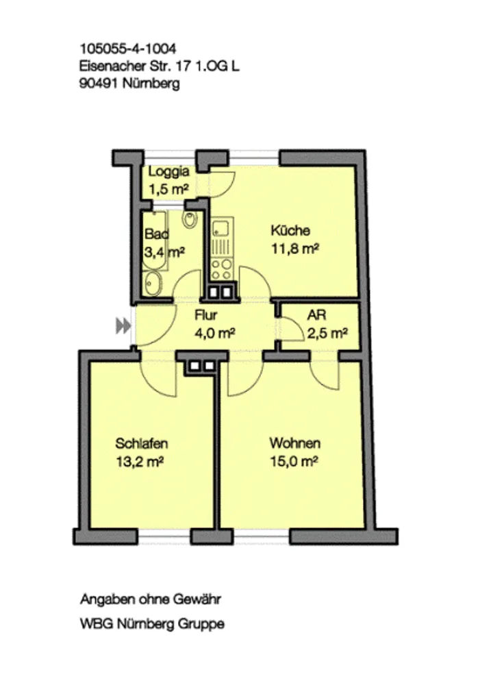 2 Zimmer Wohnung mit 53 m² in Nürnberg – Bild 7