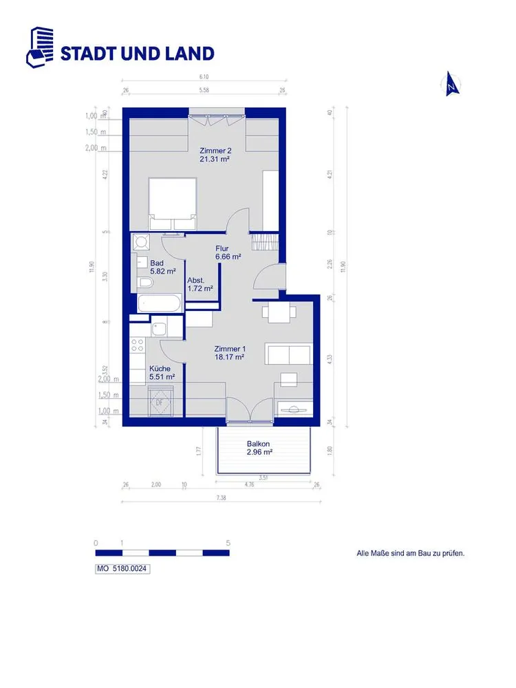 2 Zimmer Wohnung mit 64 m² in Berlin – Bild 12