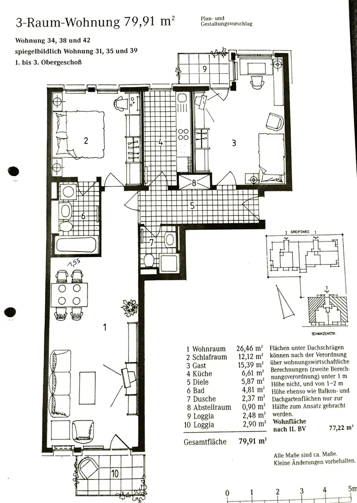 3 Zimmer Wohnung mit 80 m² in Düsseldorf – Bild 11