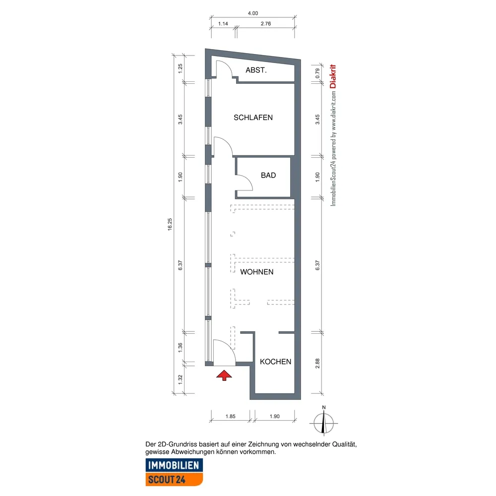 2 Zimmer Wohnung mit 59 m² in Halle (Saale) – Bild 2