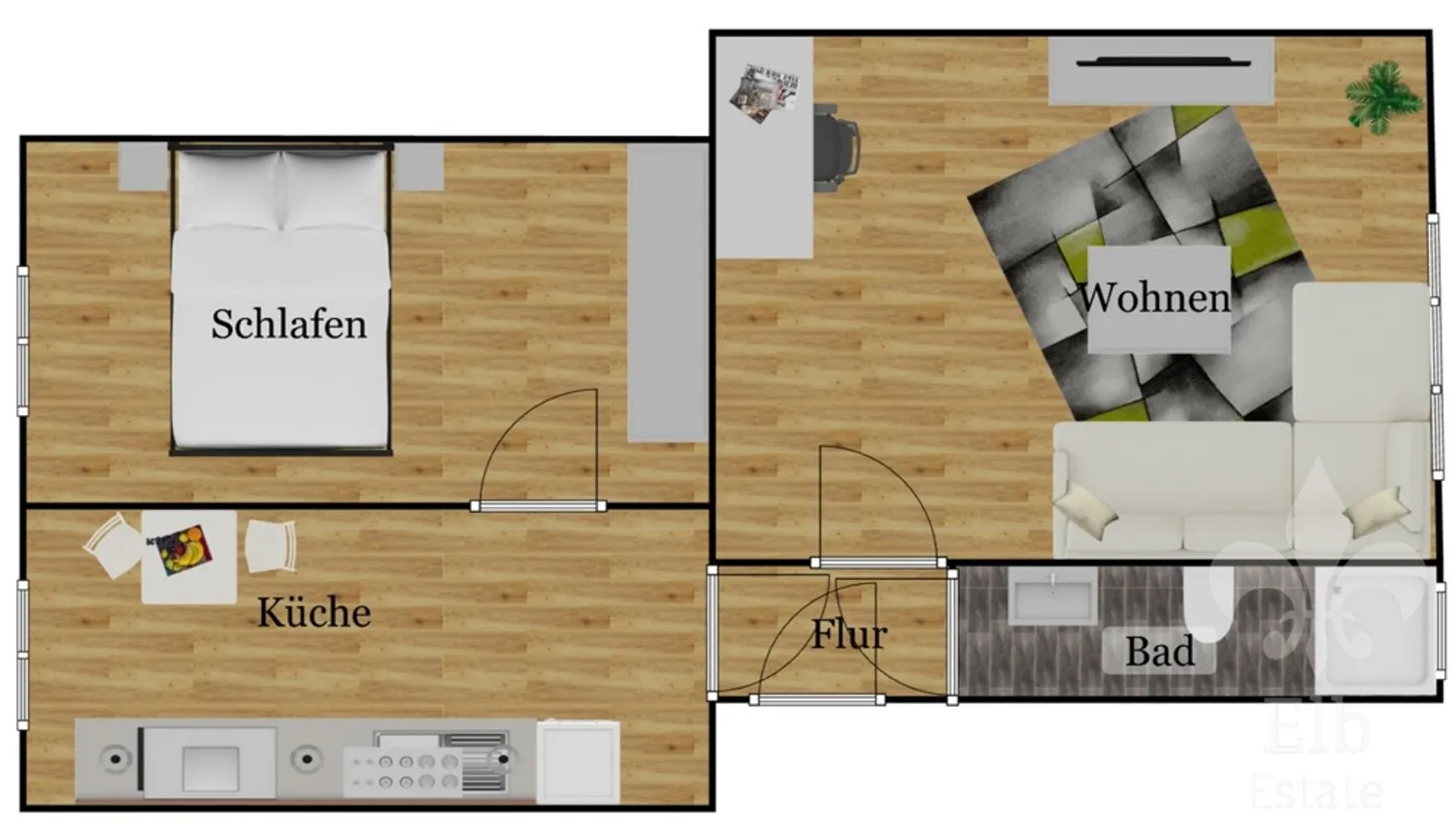 2 room apartment with 47 m² in Magdeburg – Photo 1