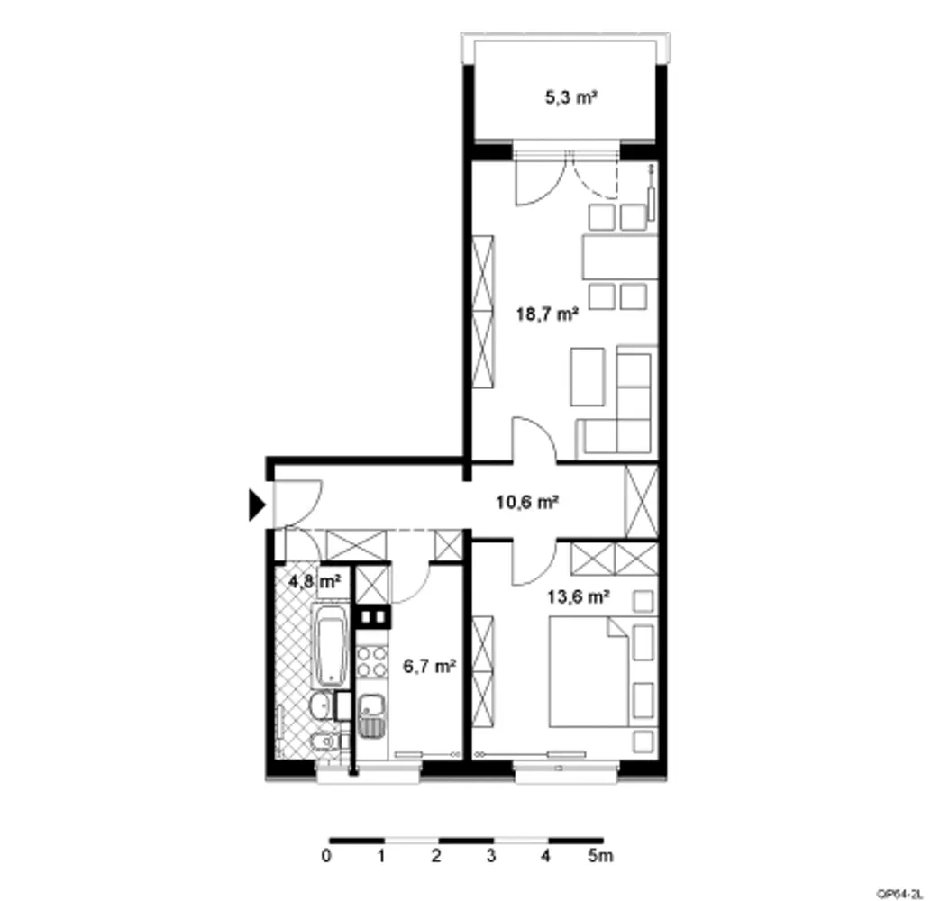 2 Zimmer Wohnung mit 57 m² in Berlin – Bild 2