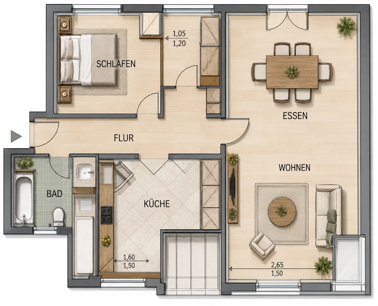 2 Zimmer Wohnung mit 60 m² in Bochum – Bild 11