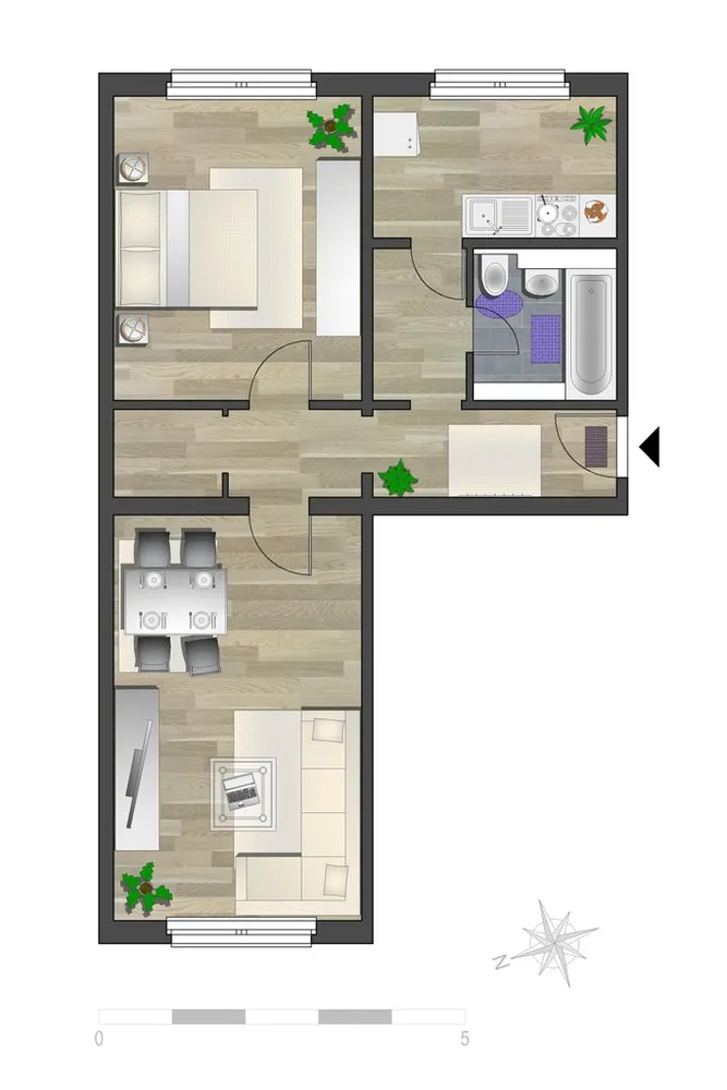 2 room apartment with 54 m² in Chemnitz – Photo 5