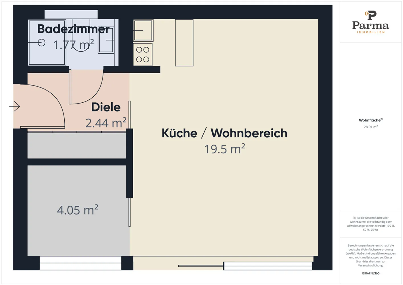 2 Zimmer Wohnung mit 32 m² in Düren – Bild 7