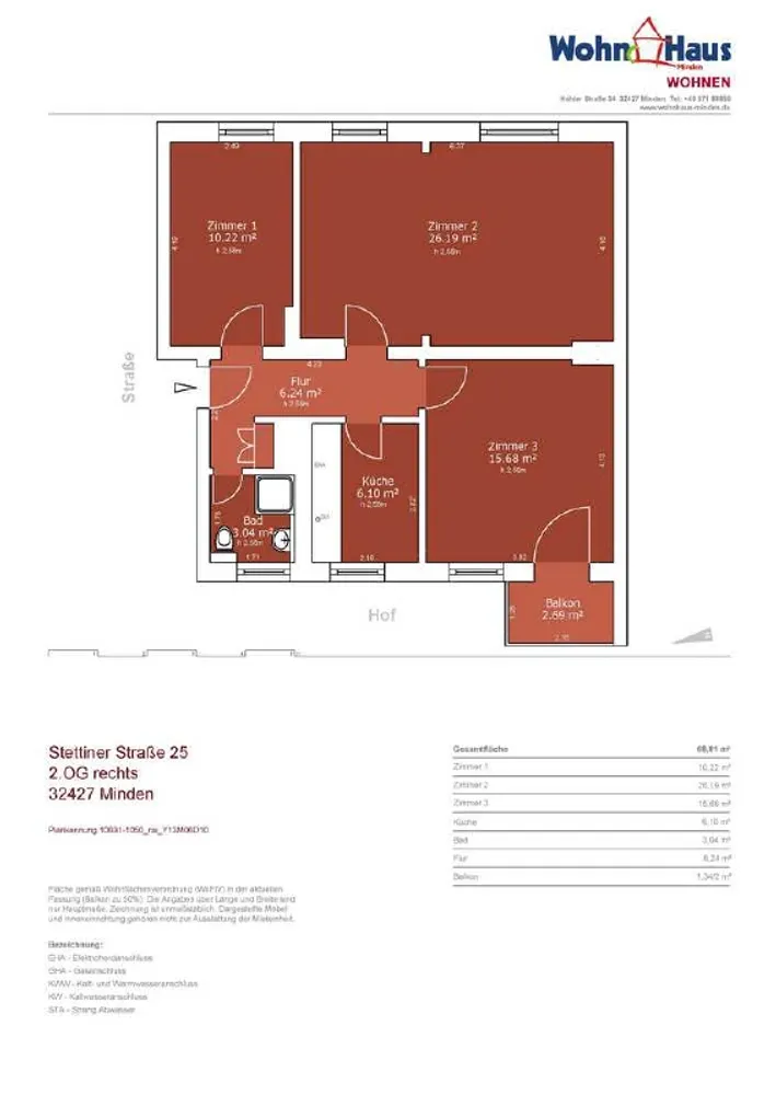3 Zimmer Wohnung mit 68 m² in Minden – Bild 10