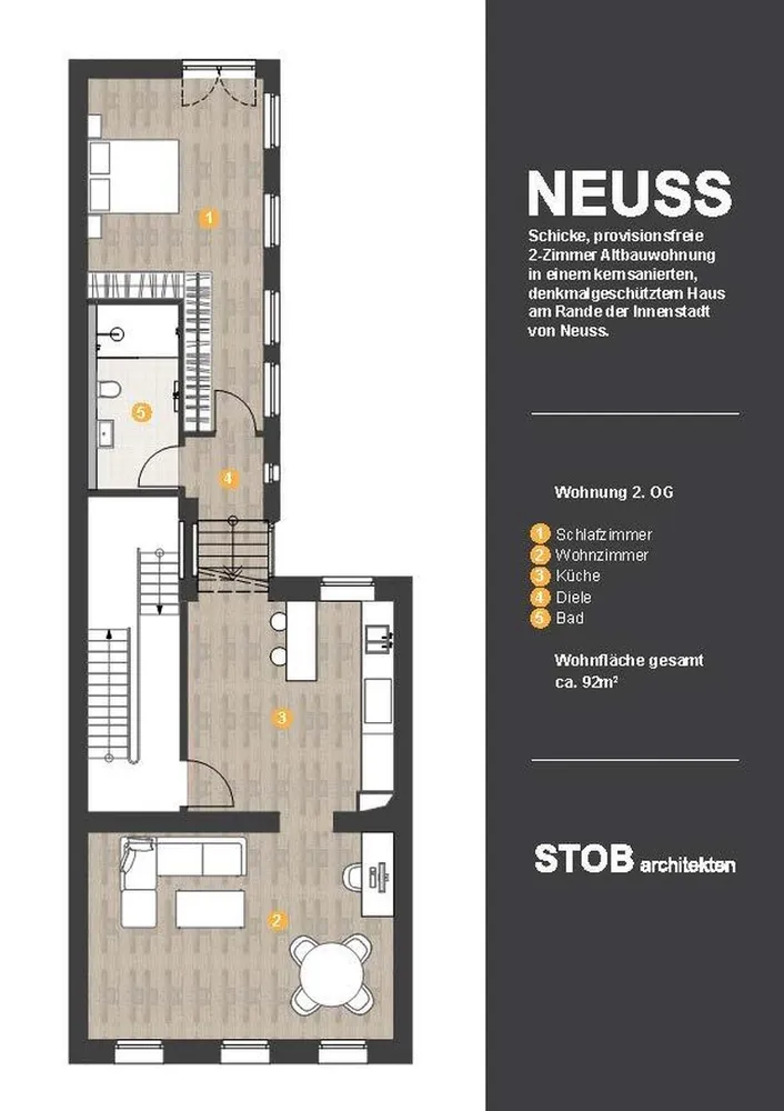 2 Zimmer Wohnung mit 92 m² in Neuss – Bild 12