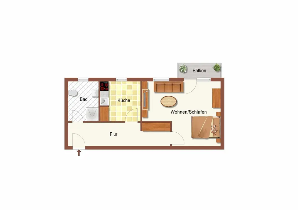 2 Zimmer Wohnung mit 35 m² in Oldenburg – Bild 8
