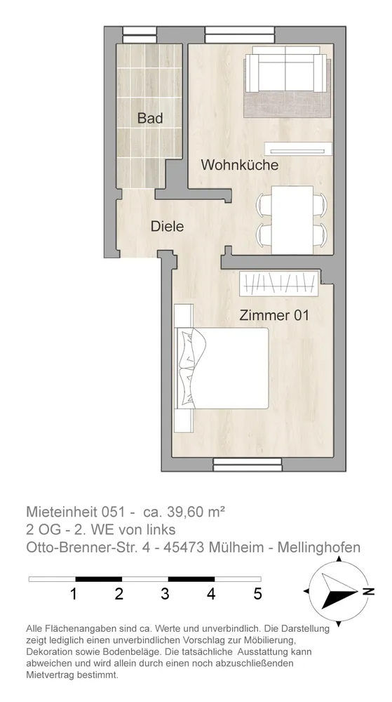 1 Zimmer Wohnung mit 40 m² in Mülheim an der Ruhr – Bild 8