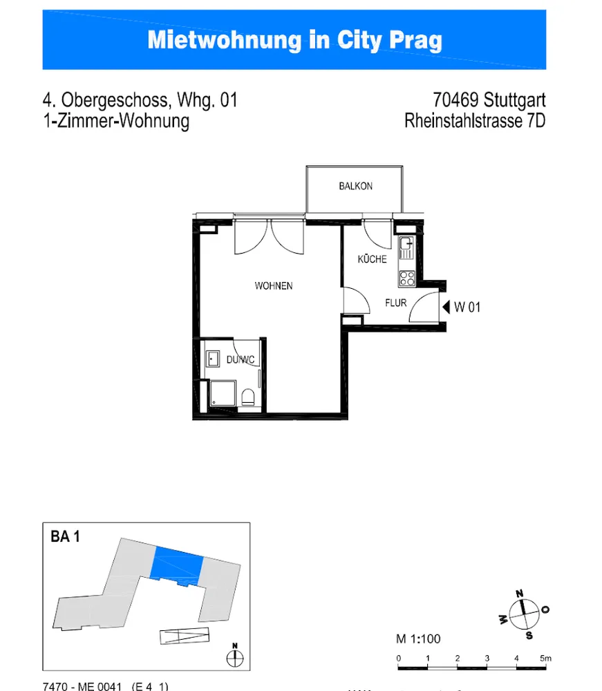 1 Zimmer Wohnung mit 39 m² in Stuttgart – Bild 3