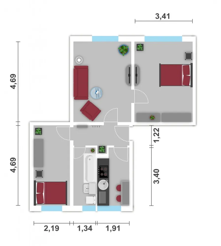 3 room apartment with 56 m² in Stendal – Photo 6