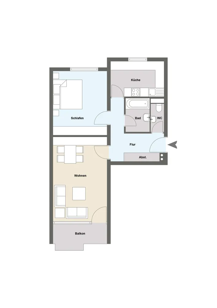 2 Zimmer Wohnung mit 60 m² in Nürnberg – Bild 5