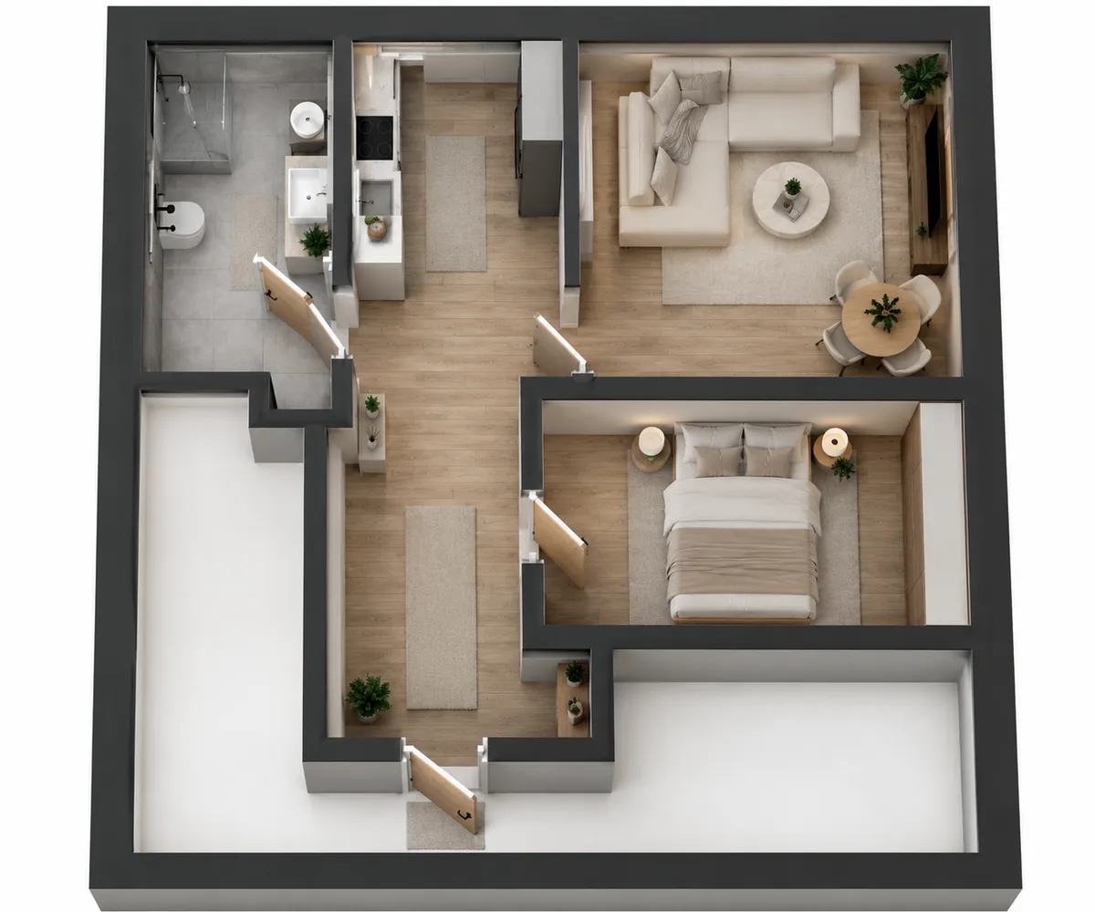 3 Zimmer Wohnung mit 52 m² in Tuttlingen – Bild 2