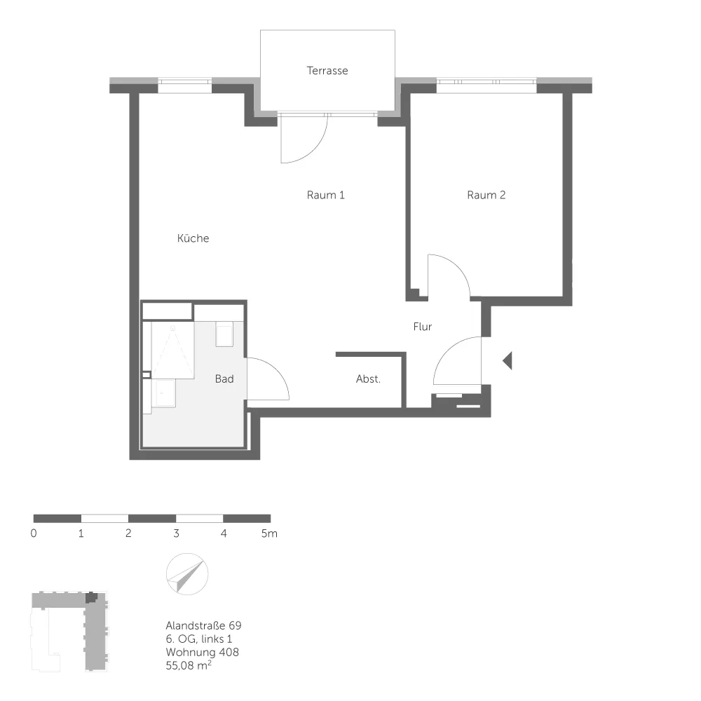 2 Zimmer Wohnung mit 55 m² in Berlin – Bild 2