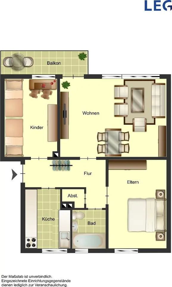 3 Zimmer Wohnung mit 65 m² in Hilden – Bild 2