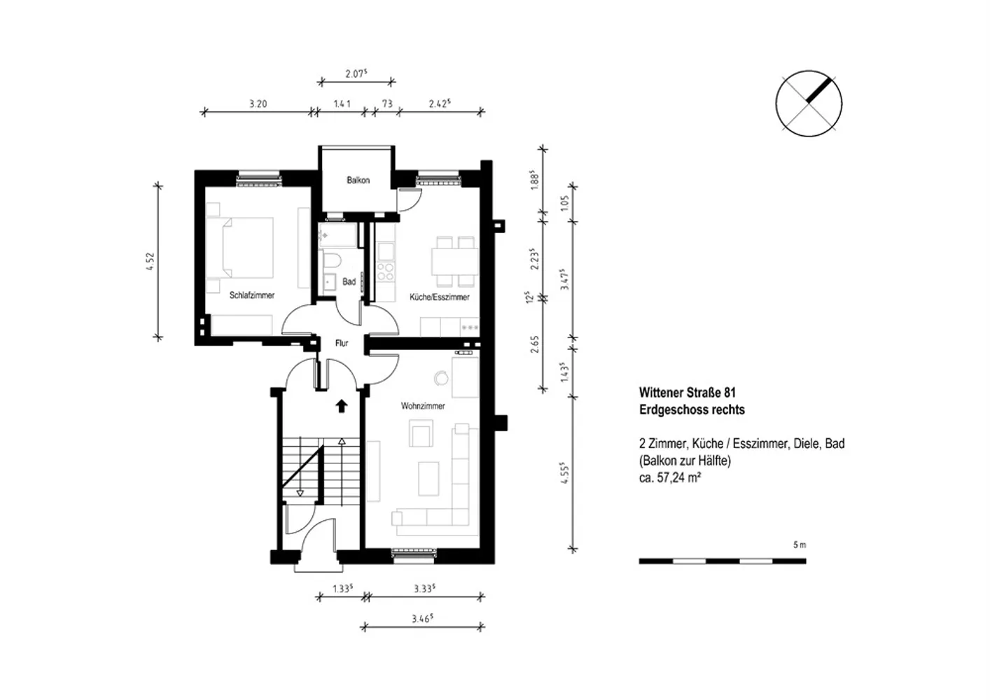 2 Zimmer Wohnung mit 57 m² in Wuppertal – Bild 11