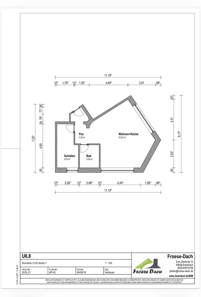 2 Zimmer Wohnung mit 54 m² in Mannheim – Bild 2