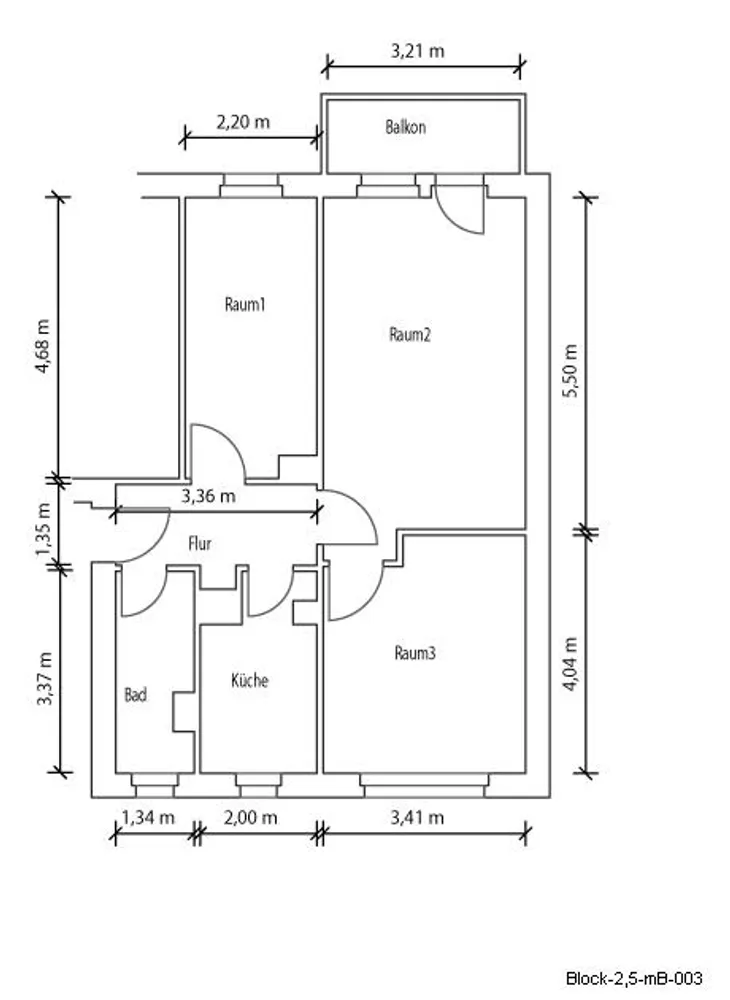 3 Zimmer Wohnung mit 59 m² in Leipzig – Bild 2