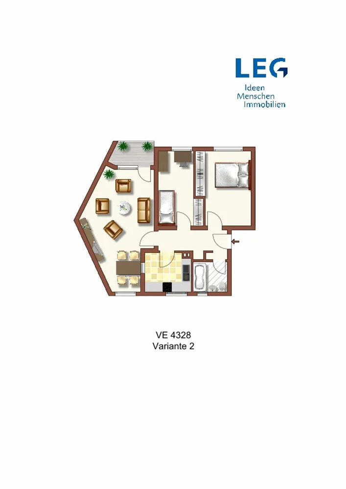 3 Zimmer Wohnung mit 66 m² in Krefeld – Bild 3