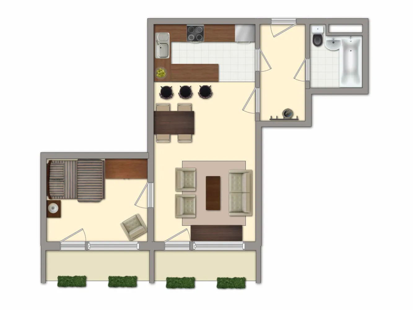 2 Zimmer Wohnung mit 49 m² in Cottbus – Bild 2