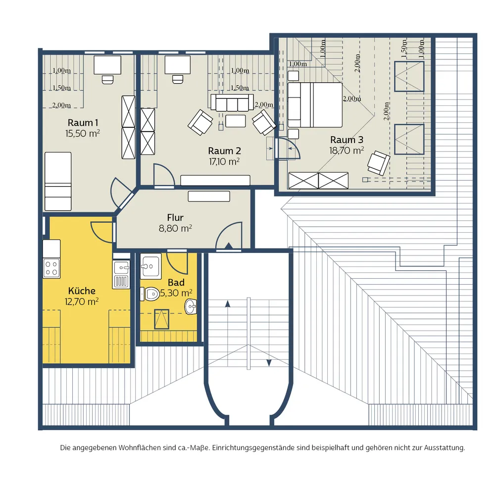 3 Zimmer Wohnung mit 74 m² in Leipzig – Bild 2