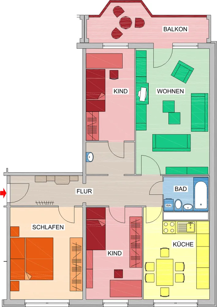 4 room apartment with 91 m² in Chemnitz – Photo 2