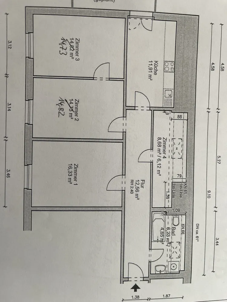 4 Zimmer Wohnung mit 78 m² in Freital – Bild 1
