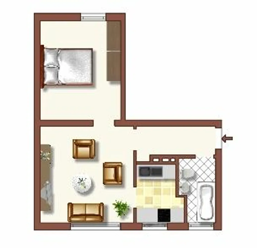 2 Zimmer Wohnung mit 41 m² in Duisburg – Bild 3