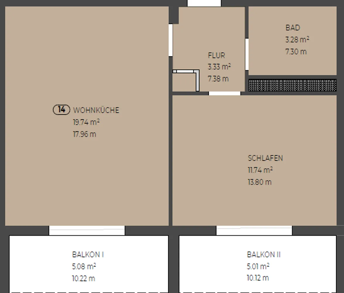 2 Zimmer Wohnung mit 44 m² in Wuppertal – Bild 12
