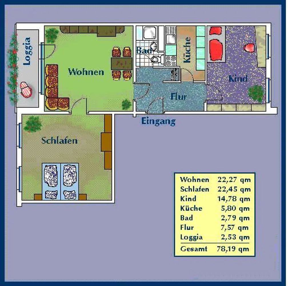 3 Zimmer Wohnung mit 78 m² in Dresden – Bild 2