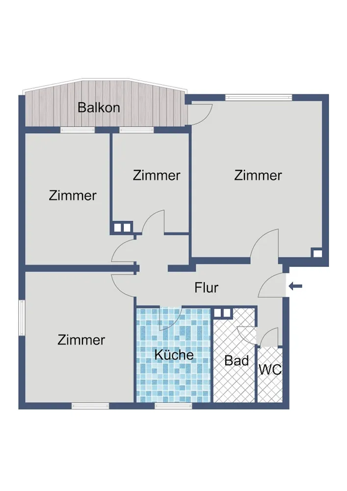 4 room apartment with 82 m² in Kassel – Photo 2