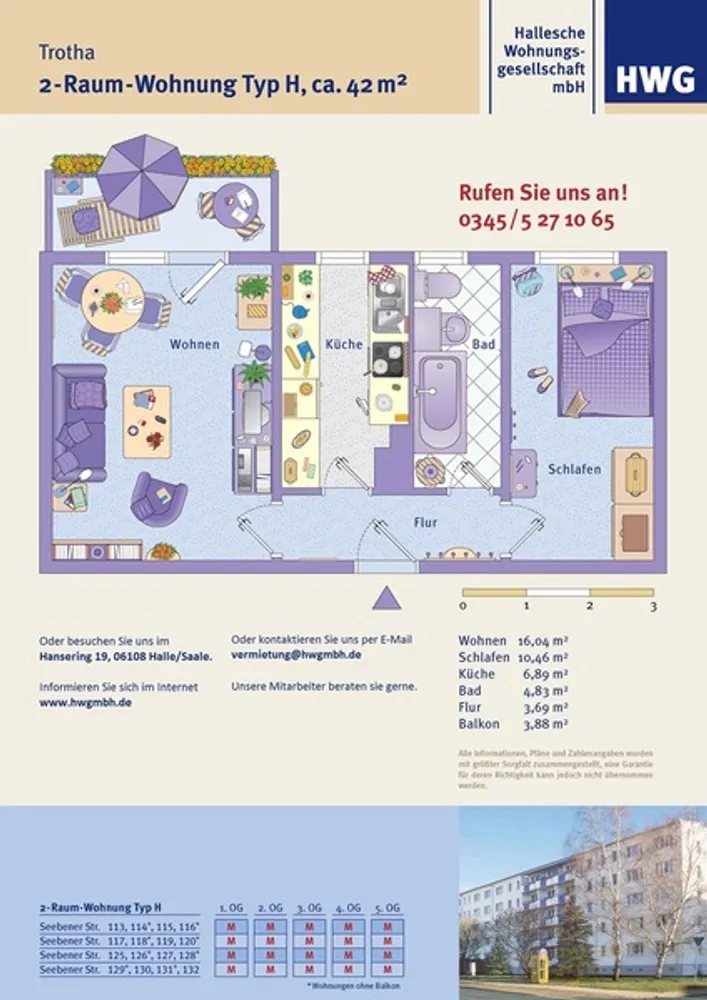 2 Zimmer Wohnung mit 39 m² in Halle (Saale) – Bild 4