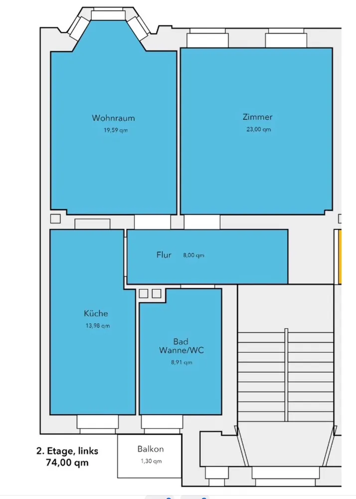 2 room apartment with 74 m² in Chemnitz – Photo 4