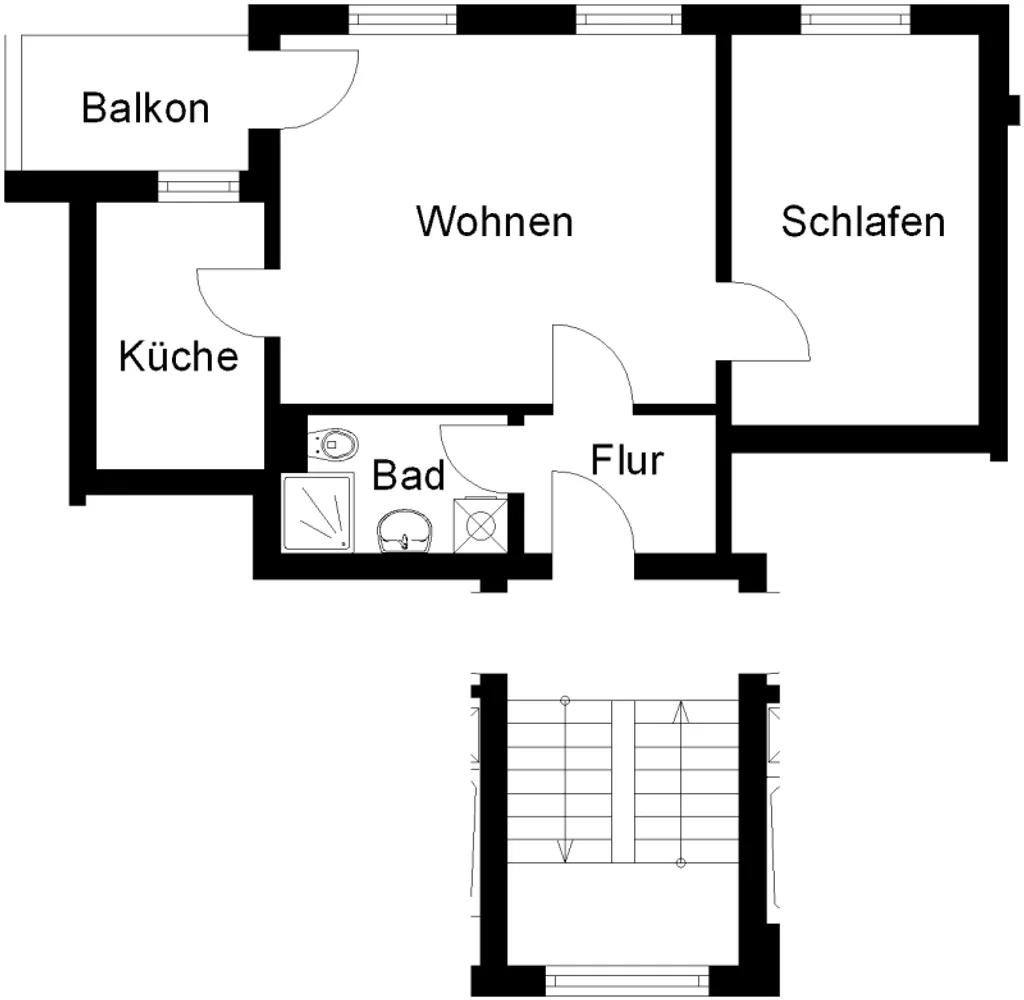 2 Zimmer Wohnung mit 46 m² in Hannover – Bild 2