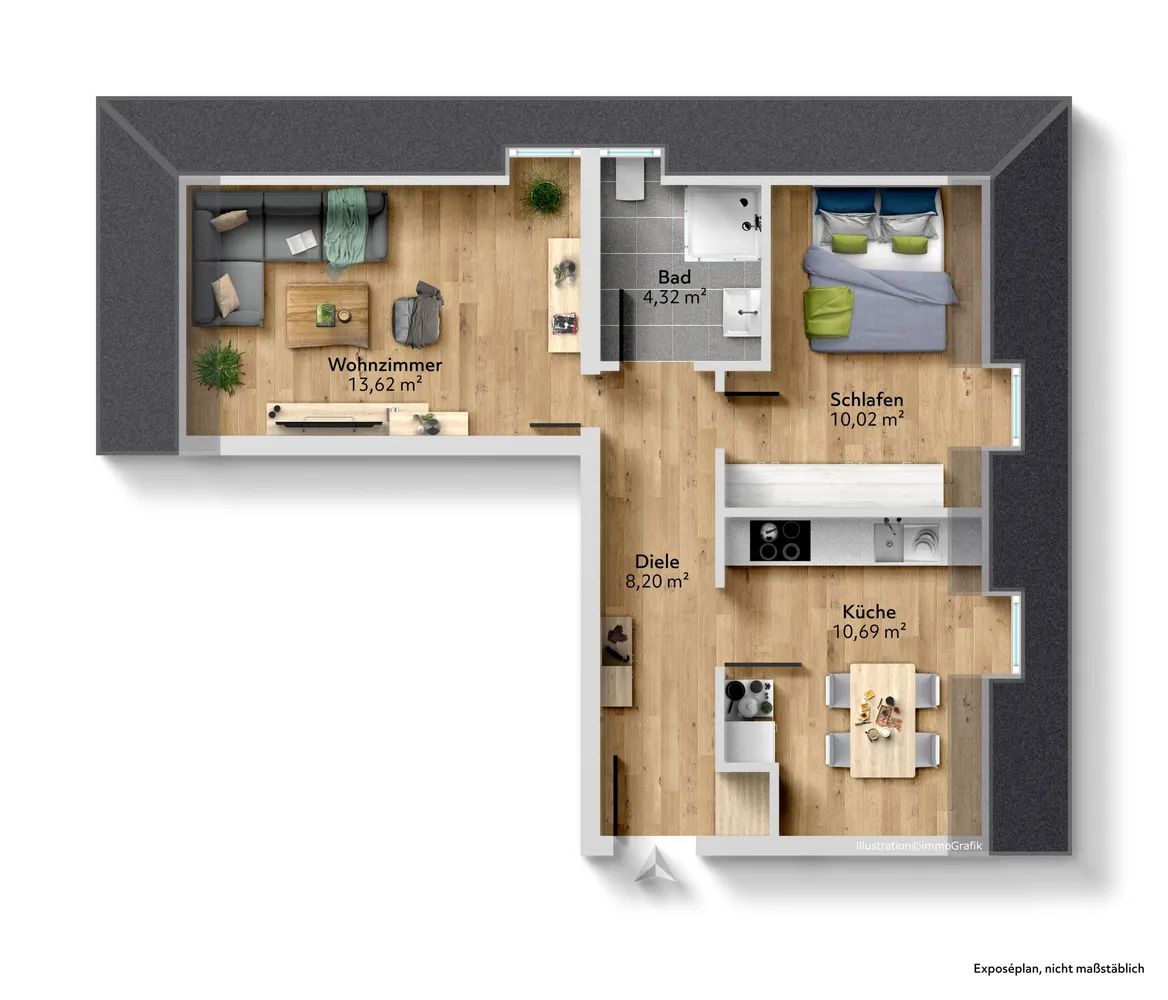 2 Zimmer Wohnung mit 55 m² in München – Bild 9