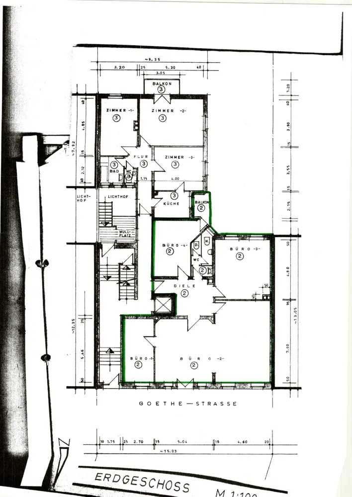 3 Zimmer Wohnung mit 133 m² in Mannheim – Bild 1