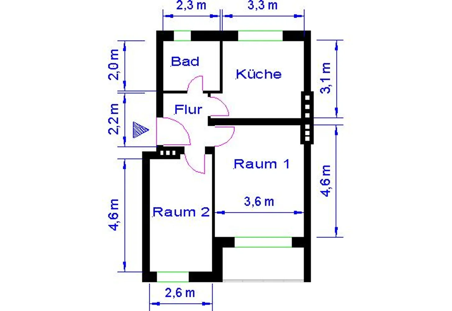 2 Zimmer Wohnung mit 52 m² in Magdeburg – Bild 4