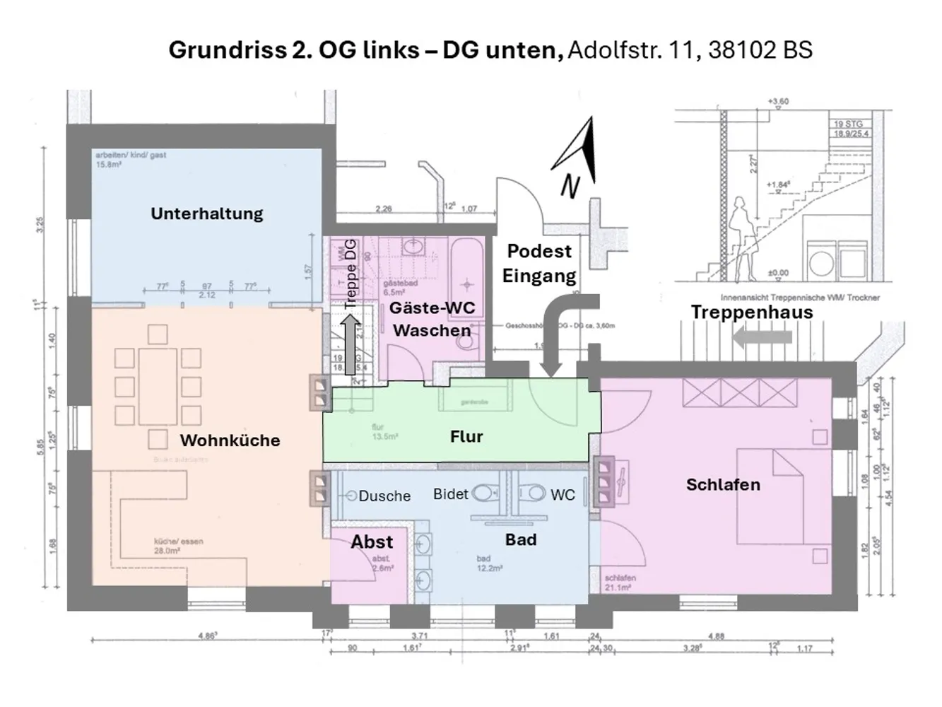 4 Zimmer Wohnung mit 150 m² in Braunschweig – Bild 2