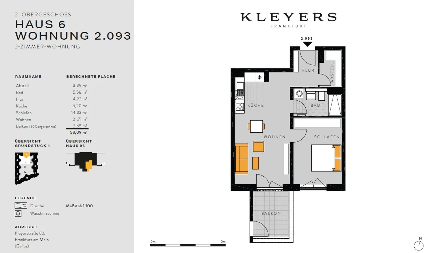 2 Zimmer Wohnung mit 58 m² in Frankfurt am Main – Bild 12