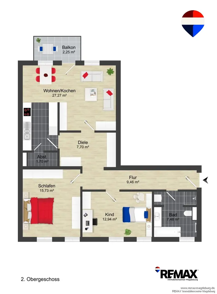 3 room apartment with 85 m² in Magdeburg – Photo 7