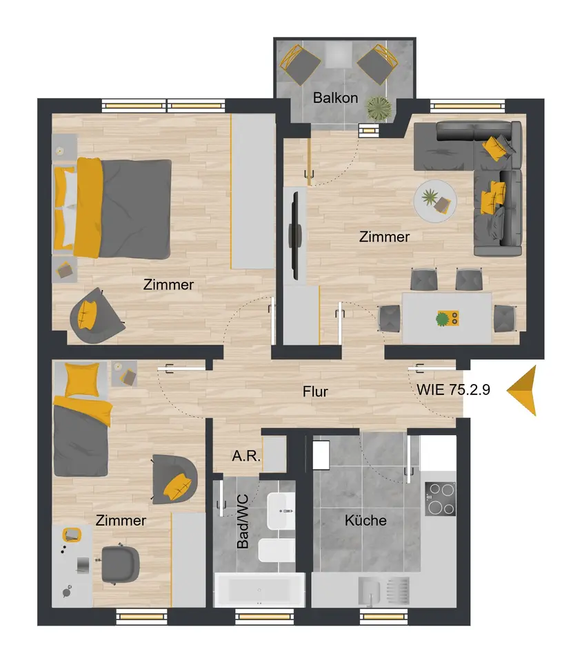 3 Zimmer Wohnung mit 60 m² in Osterode am Harz – Bild 5
