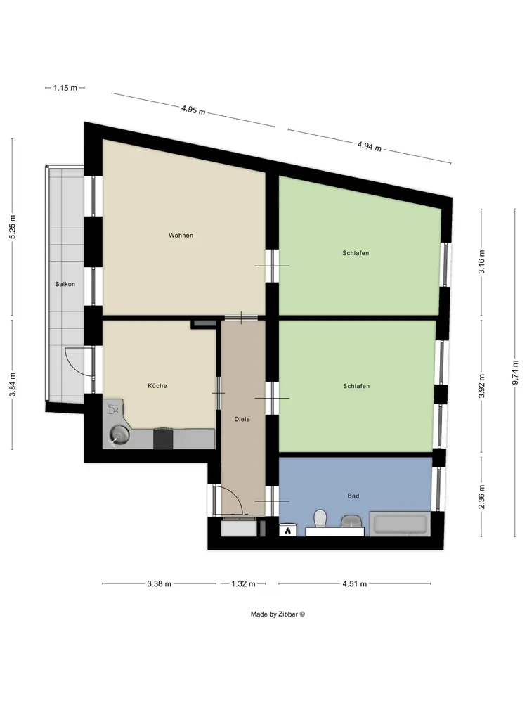 3 Zimmer Wohnung mit 100 m² in Wuppertal – Bild 1