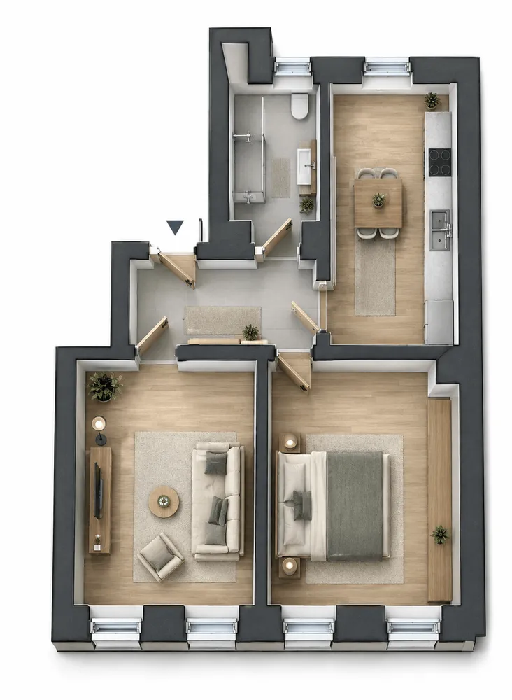 2 Zimmer Wohnung mit 60 m² in Leipzig – Bild 2