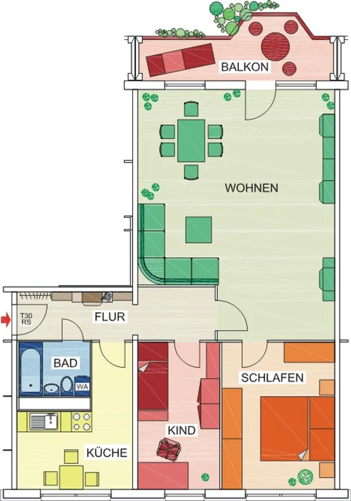 3 room apartment with 91 m² in Chemnitz – Photo 2