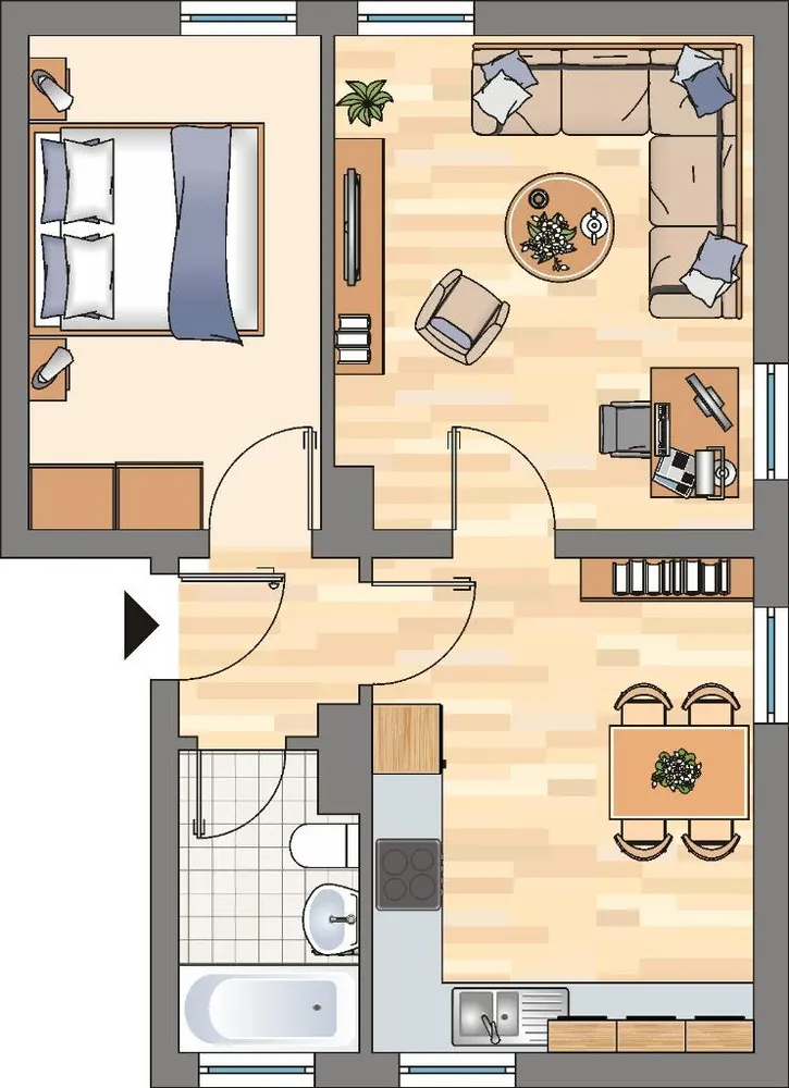 2 Zimmer Wohnung mit 42 m² in Dortmund – Bild 2