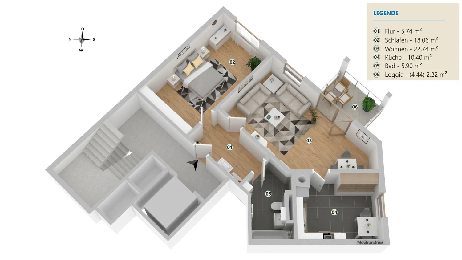 2 Zimmer Wohnung mit 63 m² in München – Bild 7
