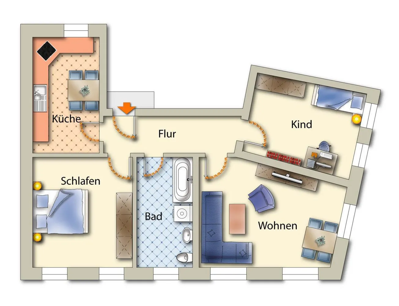 3 Zimmer Wohnung mit 86 m² in Freiberg – Bild 8
