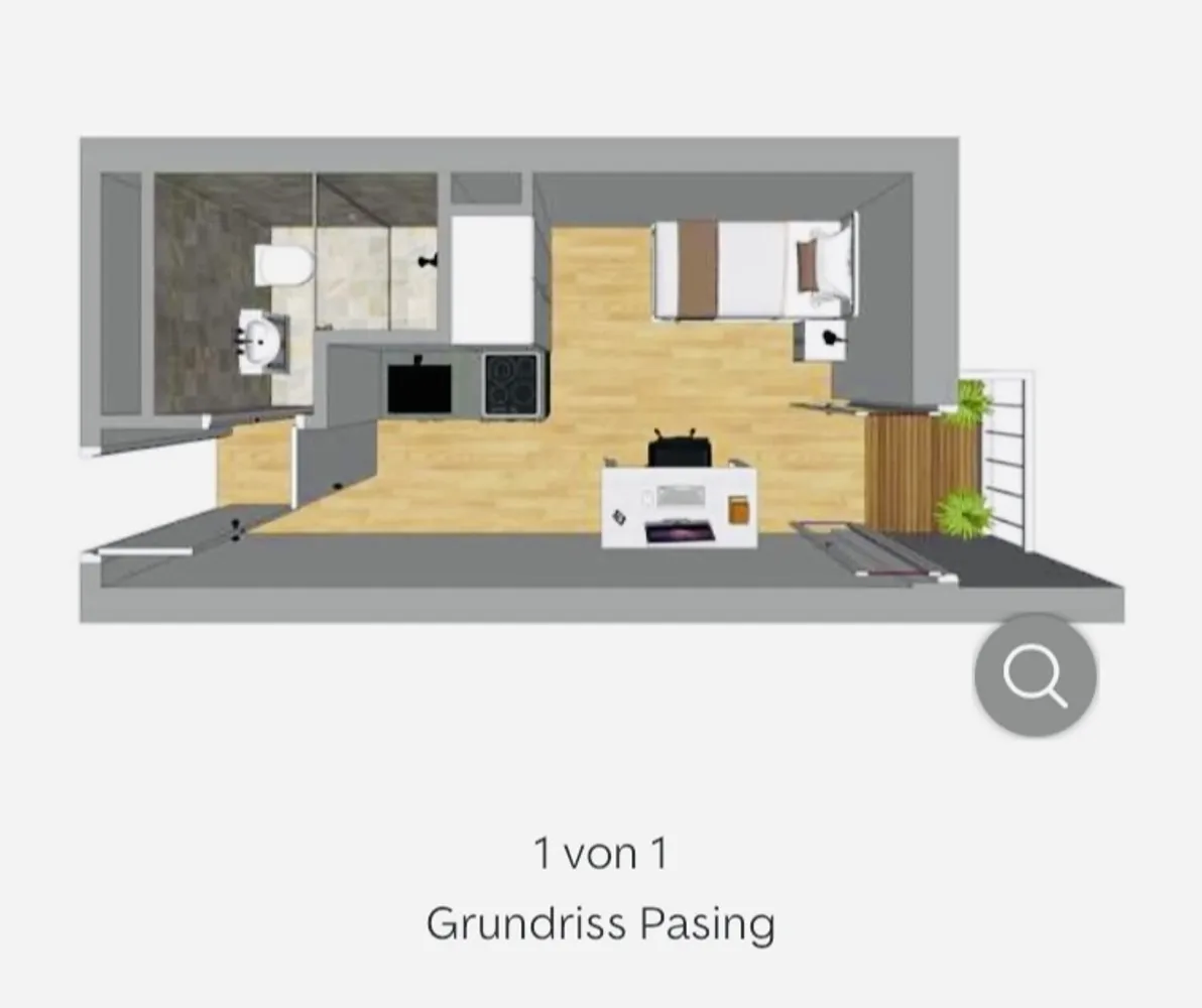 1 Zimmer Wohnung mit 18 m² in München – Bild 1