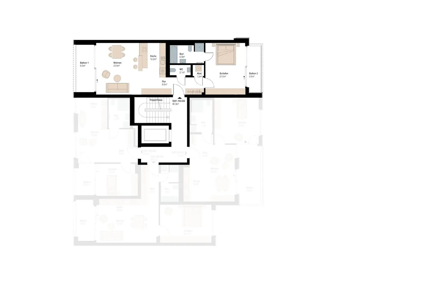 2 Zimmer Wohnung mit 80 m² in Mannheim – Bild 2
