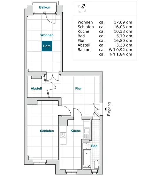 2 Zimmer Wohnung mit 73 m² in Dresden – Bild 5